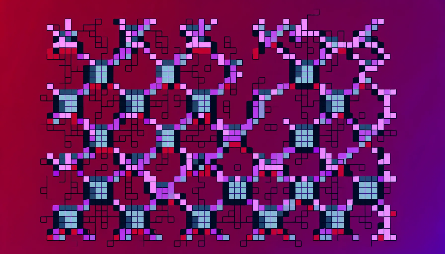 Blockchain-Pixel-Art-Muster