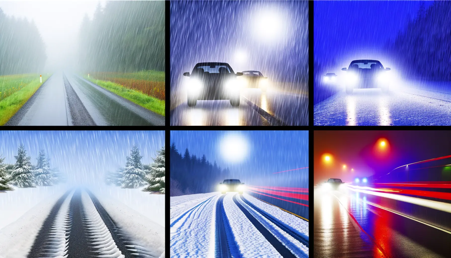 Darstellung Wetterbedingungen Verkehrsunfälle