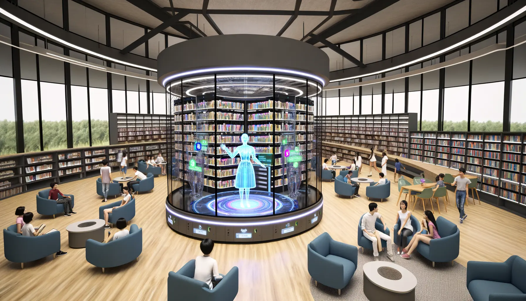 Futuristische Bibliothek