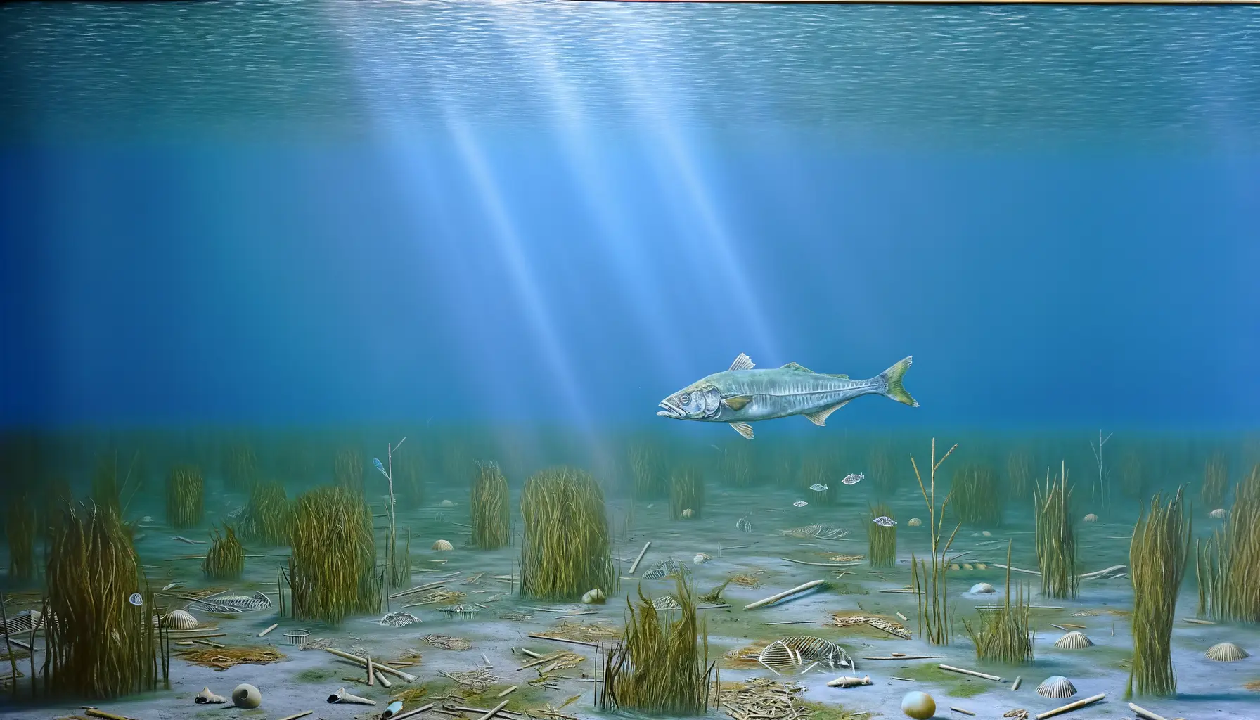 Konzeptkunst eines zukünftigen Szenarios der Ostsee-Fischpopulationen