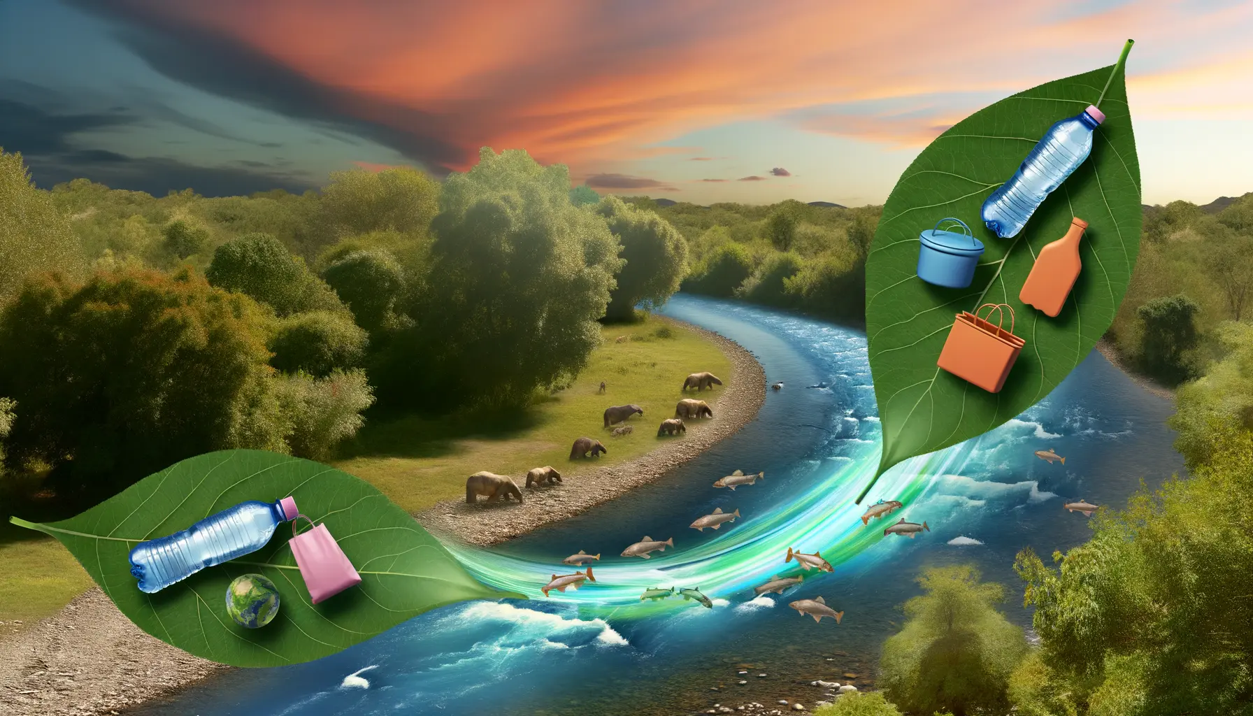 Symbolbild eines nachhaltigen Flusses