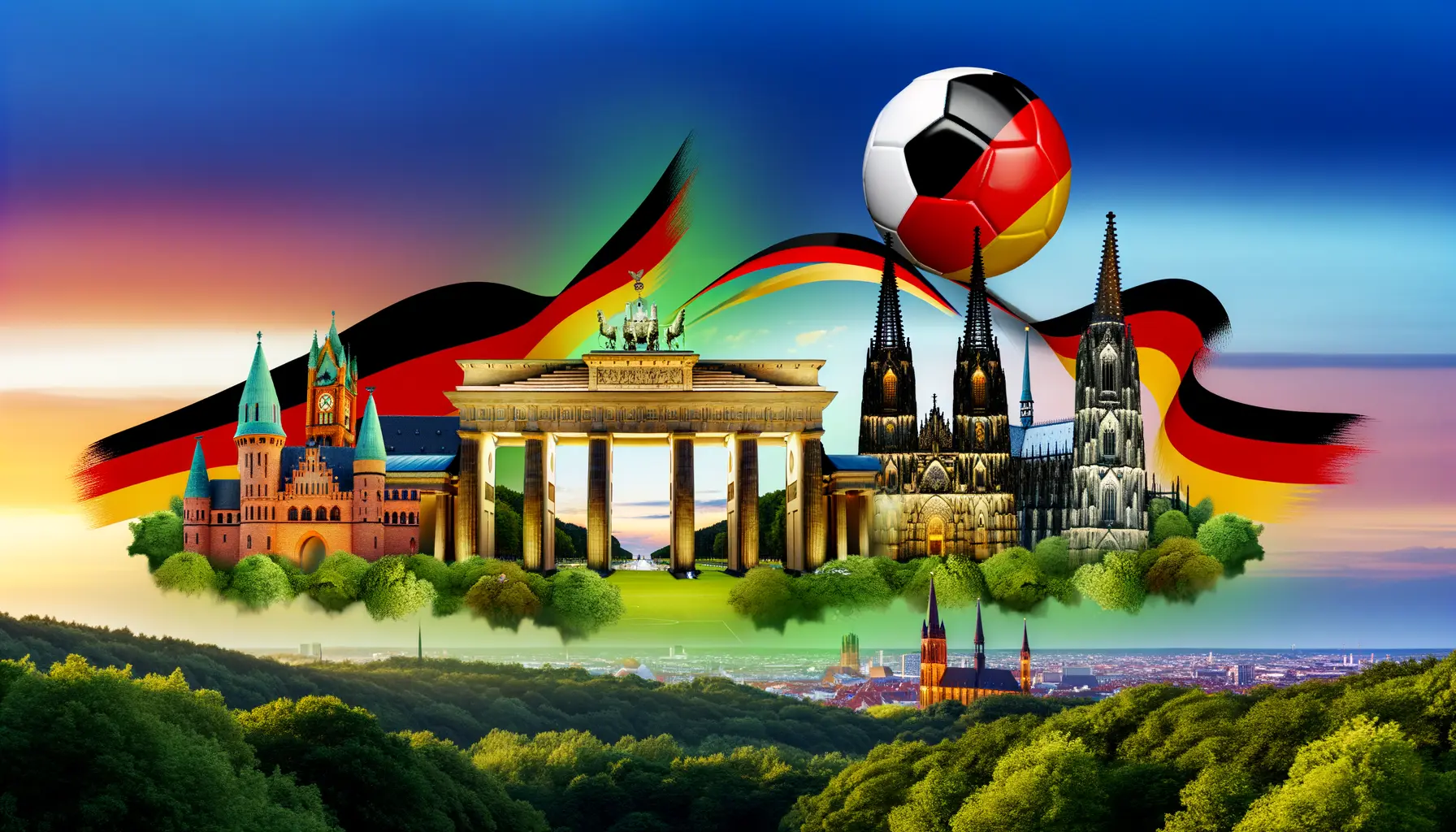 Collage von deutschen Landmarken