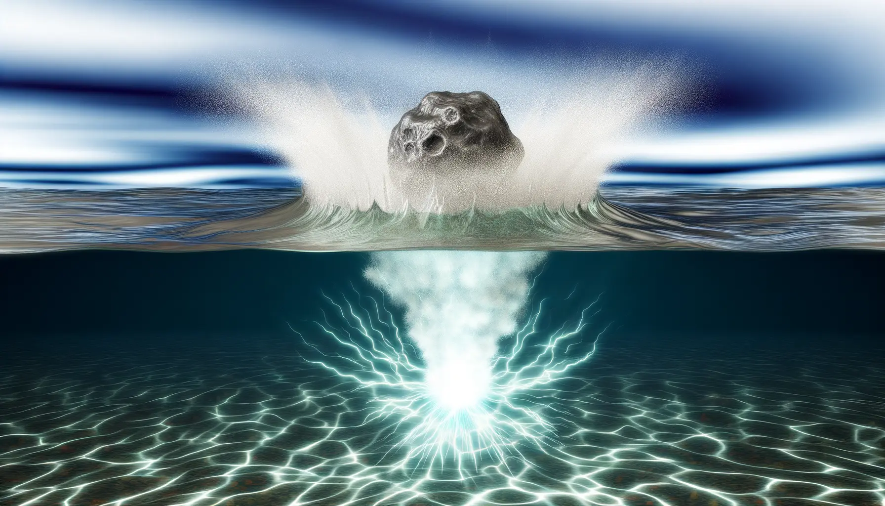 Meteoriteneinschlag Ozean