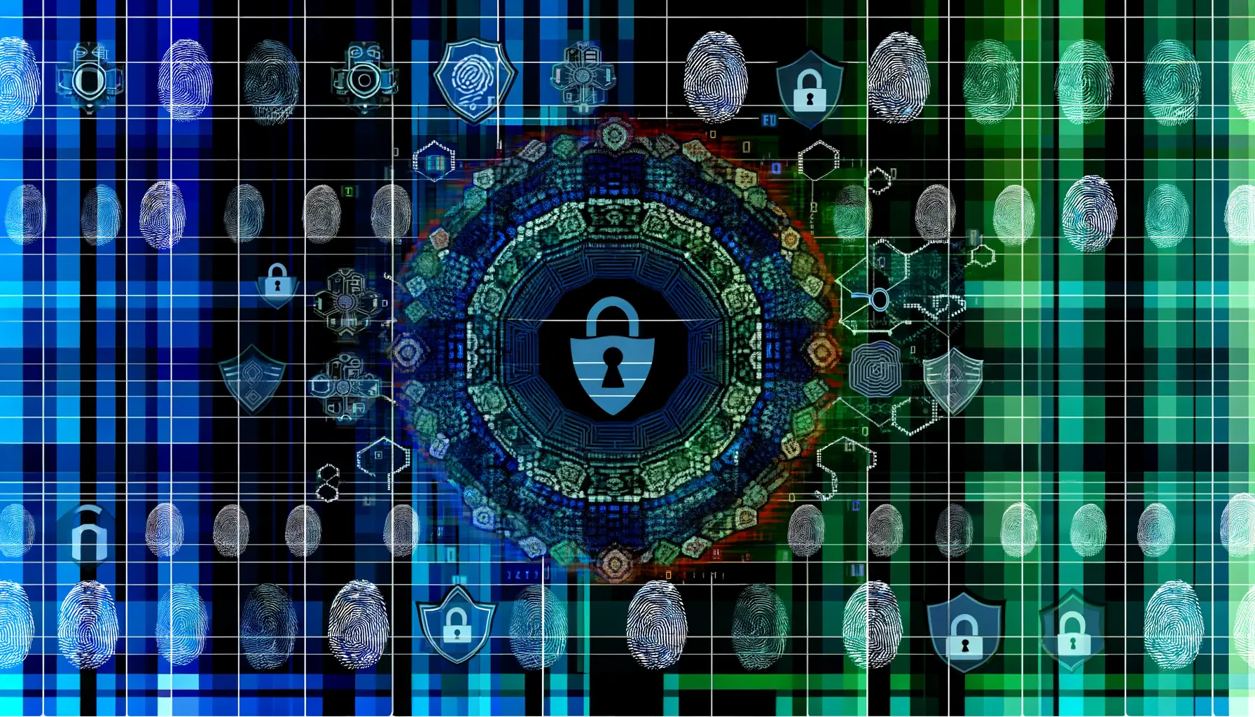 Cybersecurity-Schutzsymbole