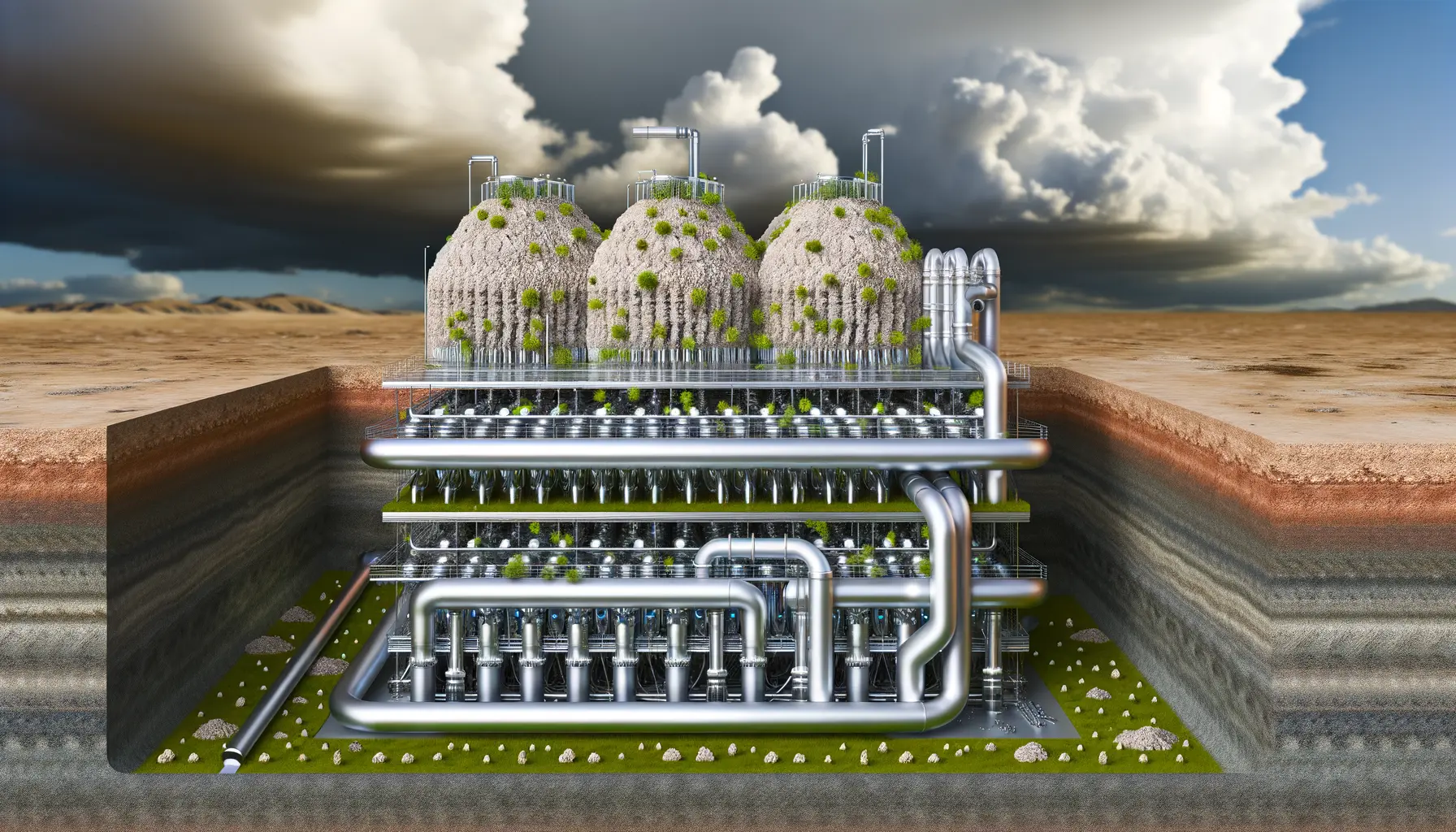 Darstellung einer futuristischen CO2-Maschine