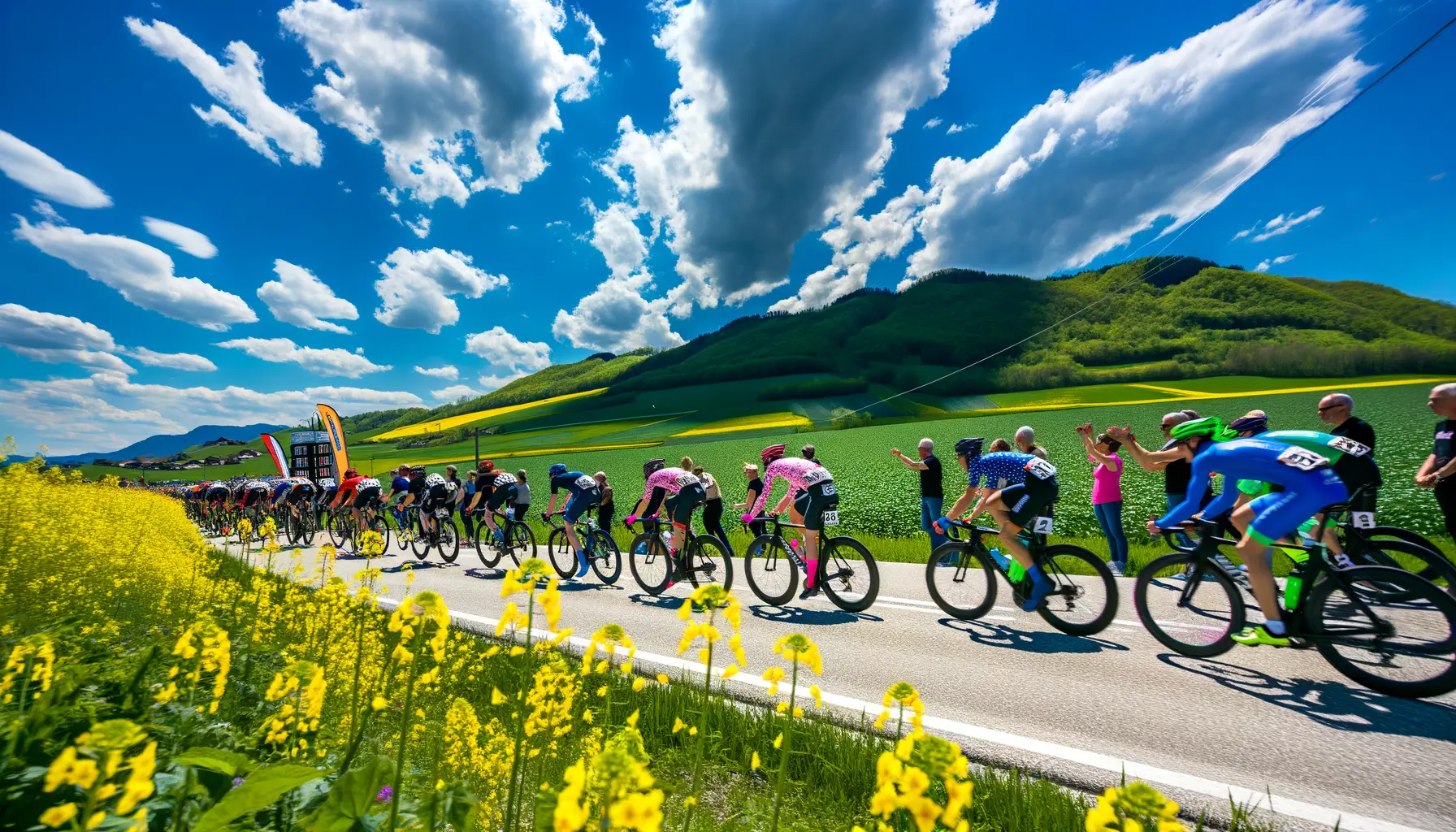 Atmosphärisches Bild eines Radsportevents
