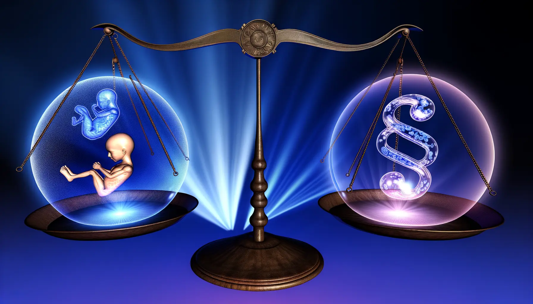 Symbolisches Gleichgewicht zwischen Rechtsstaat und Selbstbestimmung