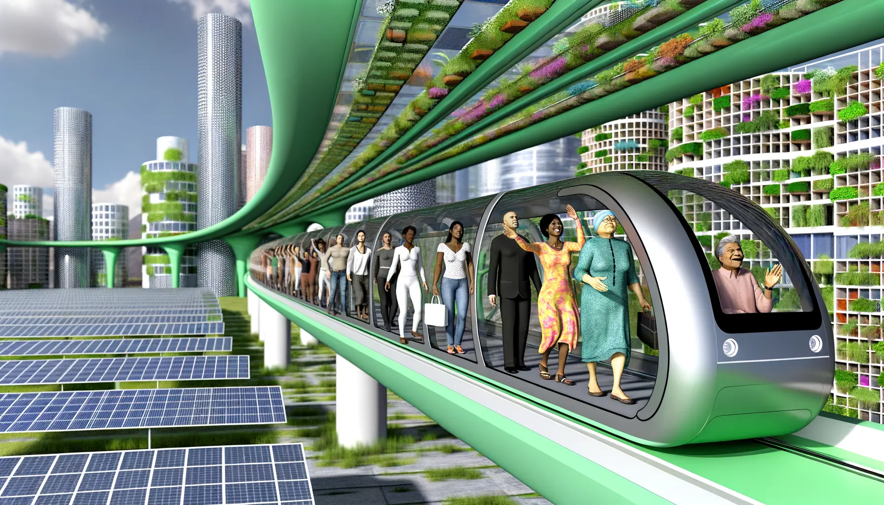 Futuristisches umweltfreundliches Verkehrsmittel