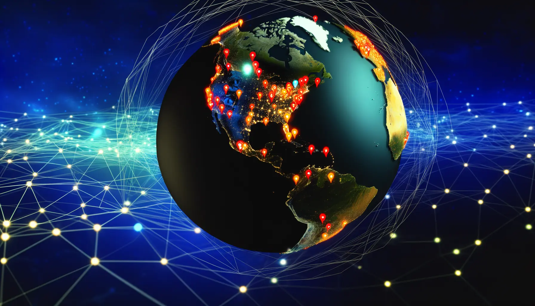Expansion der Gerresheimer AG auf einem globalen 3D-Globus dargestellt
