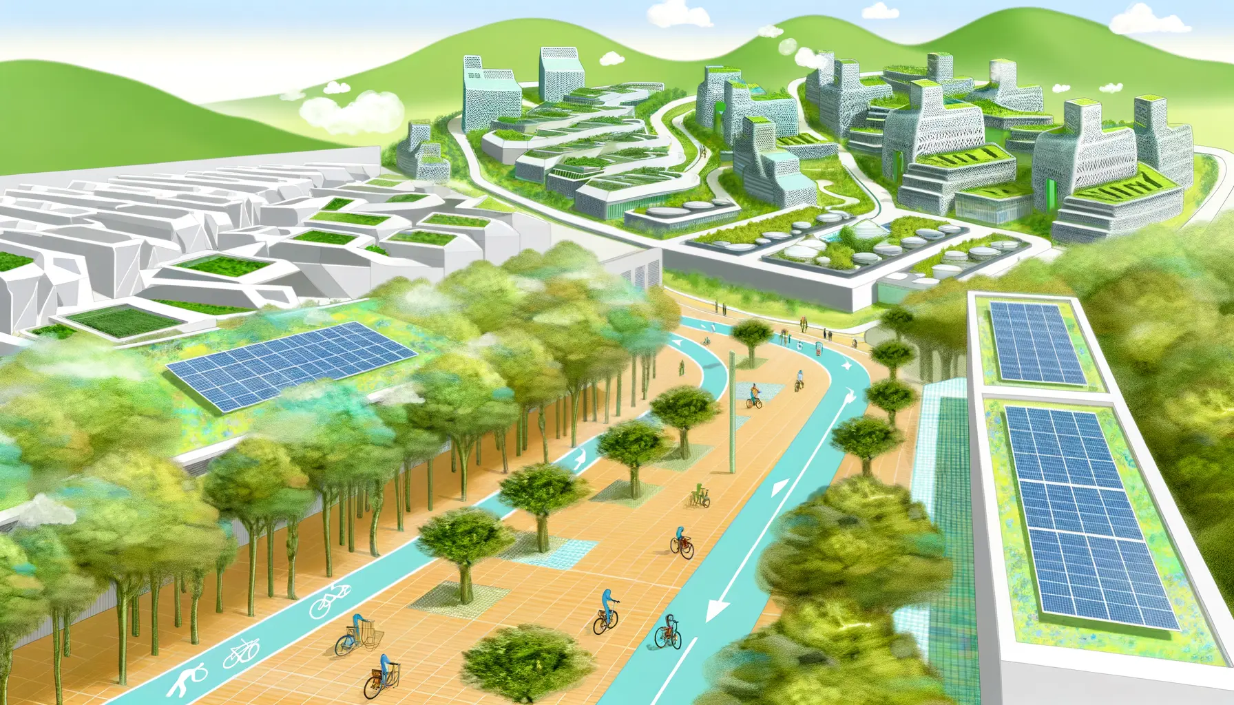 Illustrative Darstellung der Boao Near-Zero Carbon Demonstration Zone