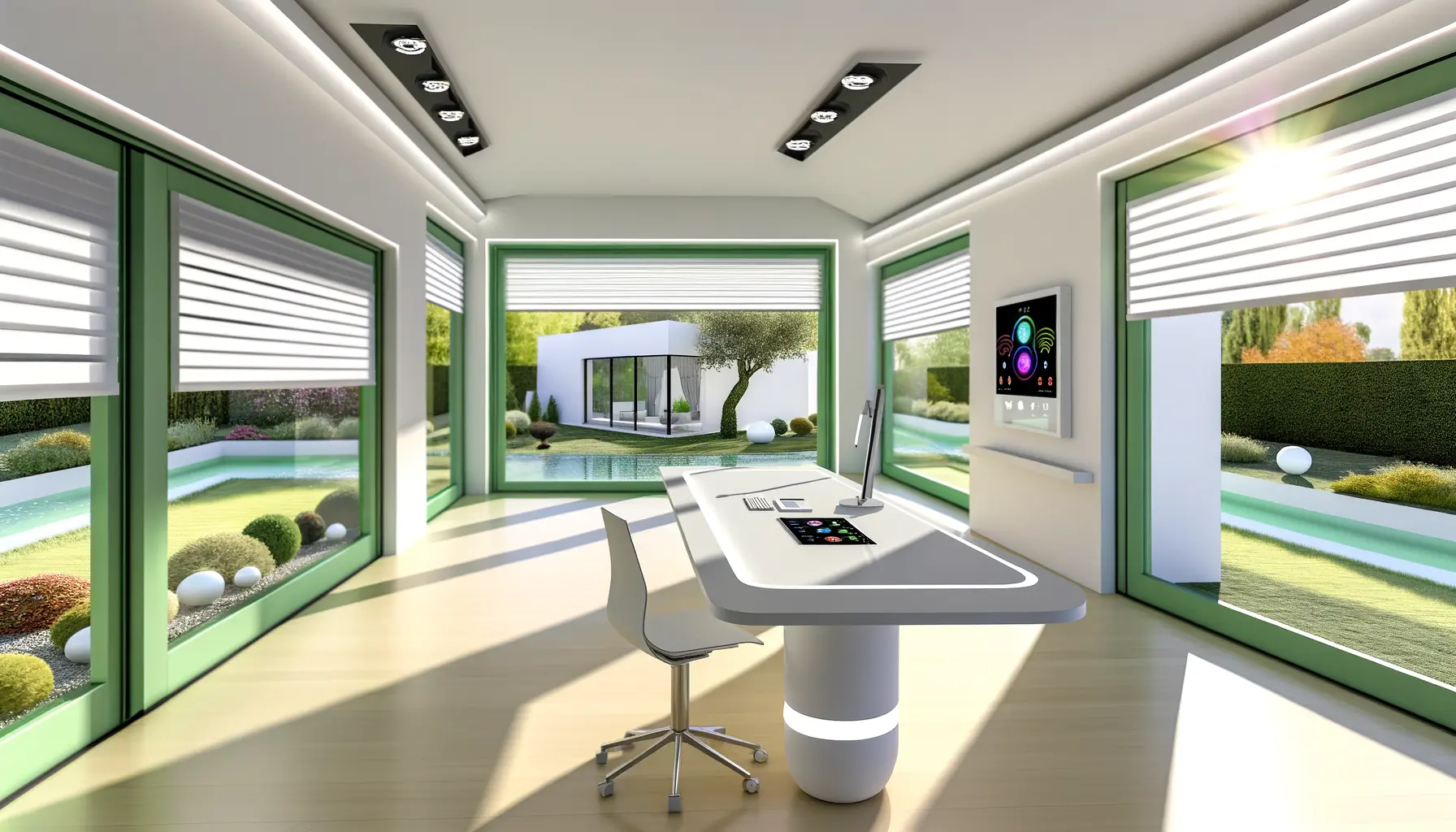 Smart Home Büro mit innovativer Beleuchtung