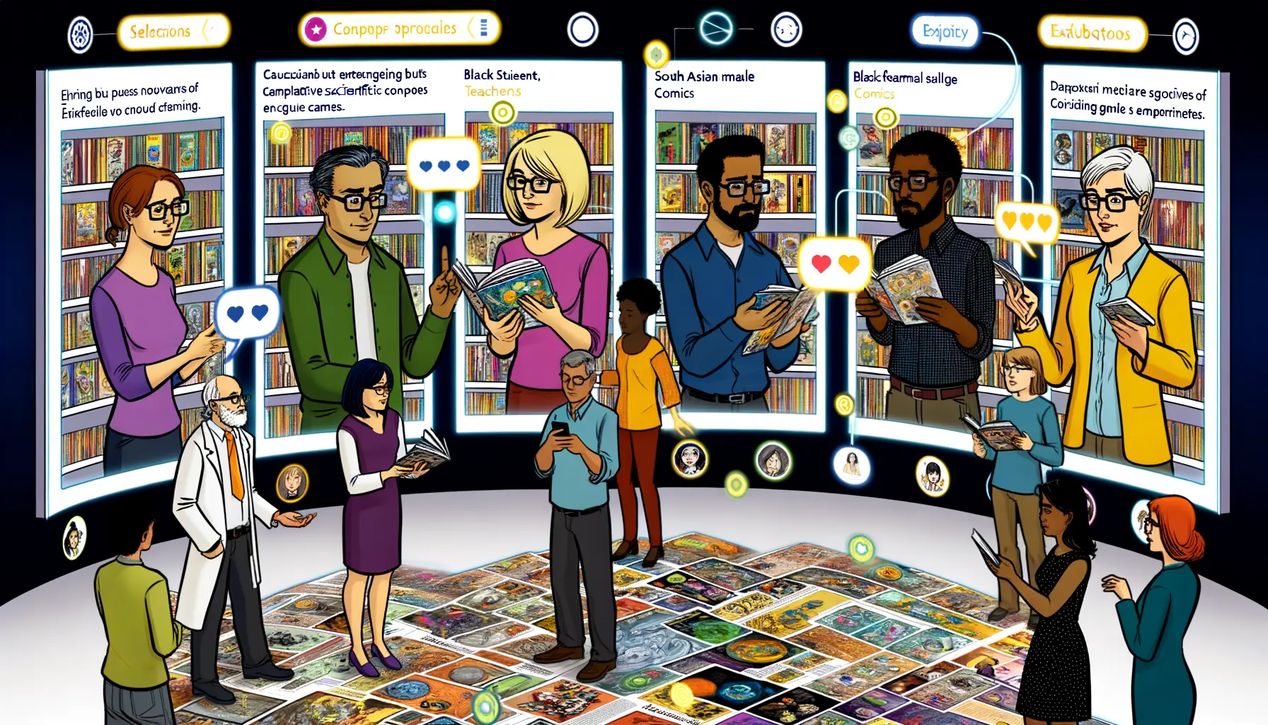 Interaktive digitale Comic-Bibliothek