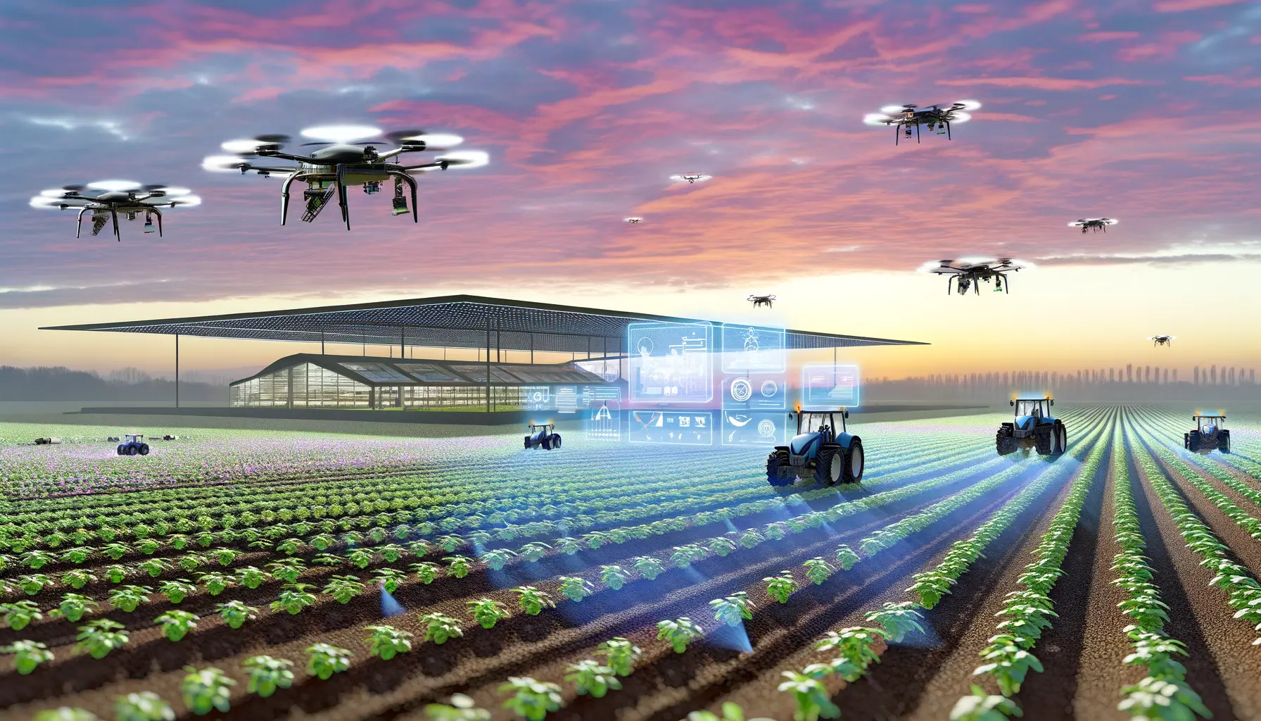 Moderne Landwirtschaft mit technologischer Unterstützung